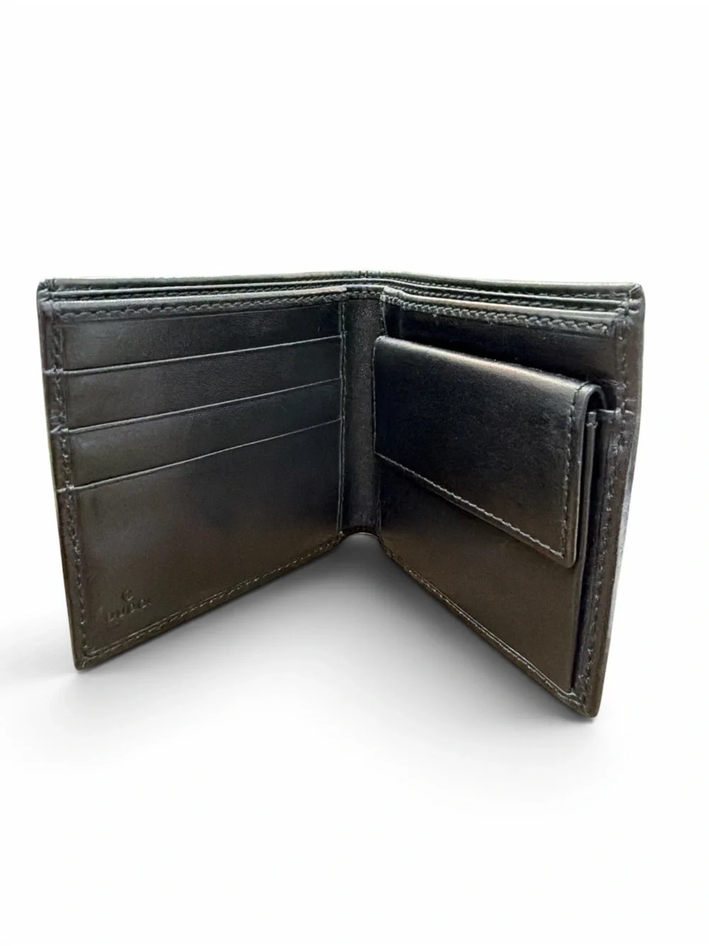 Gucci Monogram Canvas Black Men's Bi-Fold Wallet